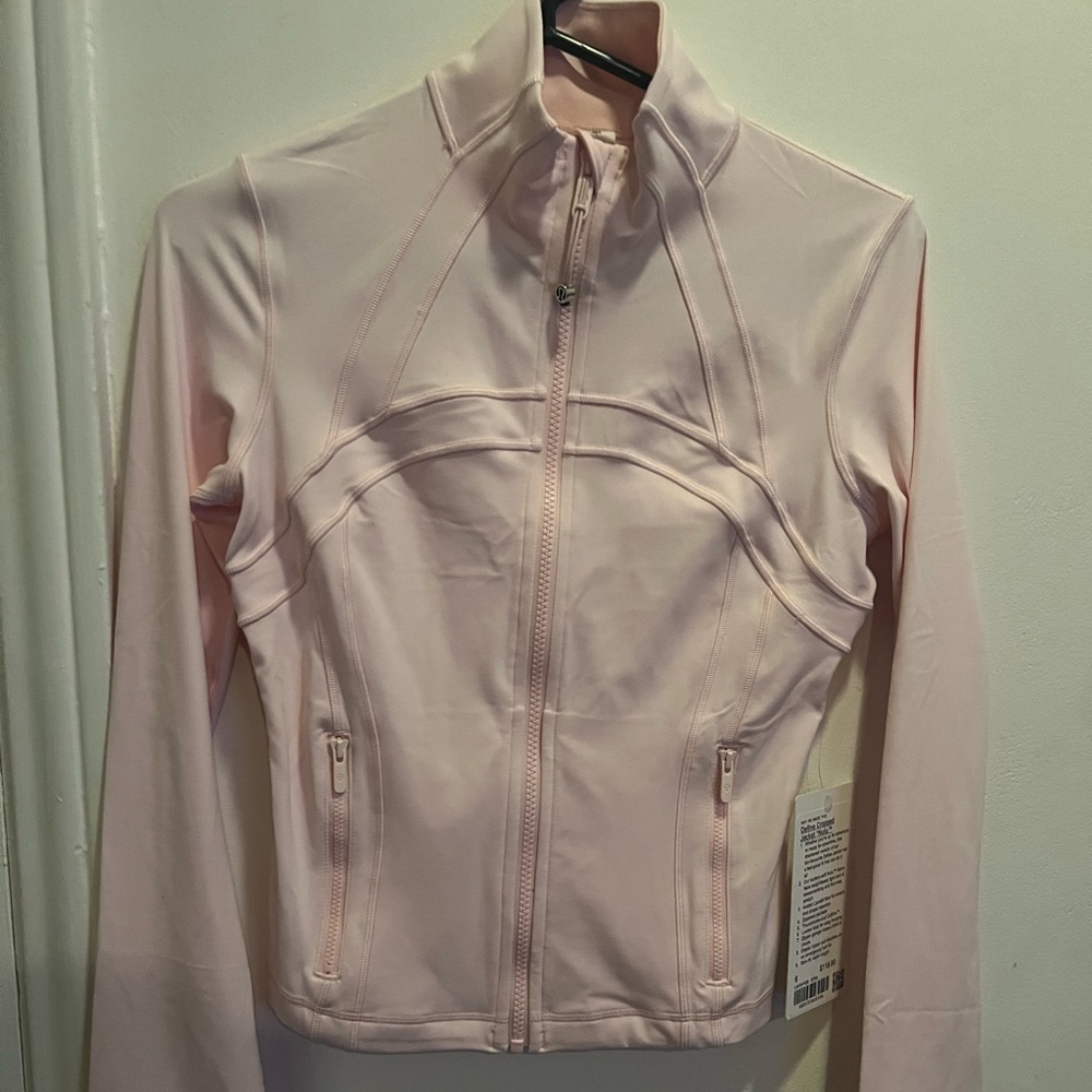 lululemon cropped define jacket strawberry milkshake nulu
